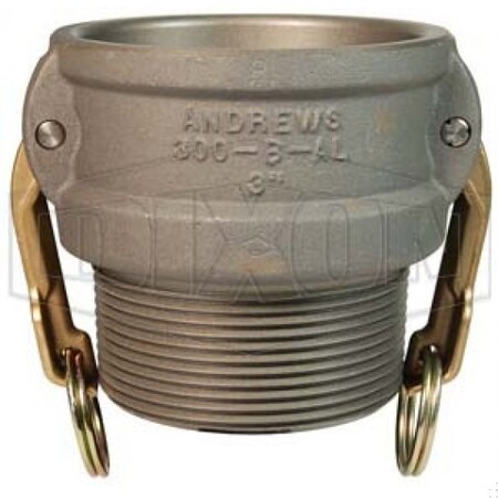 Dixon Type B Cam and Groove Coupler, 1-1/2 in Nominal, Female Coupler x MNPT End Style, Aluminum, Domestic 150-B-ALH
